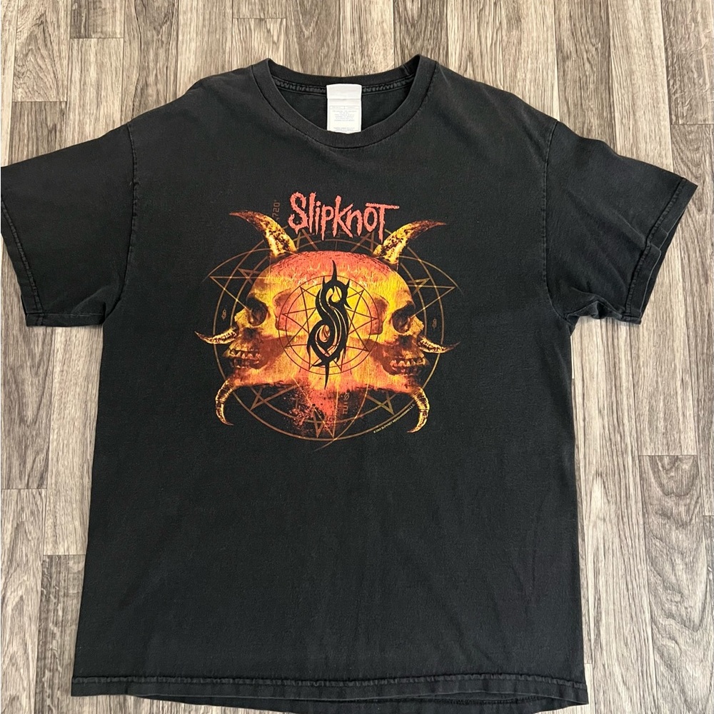 Vintage 2003 Slipknot Tour Double Sided Black T Shirt Size Men’s Large